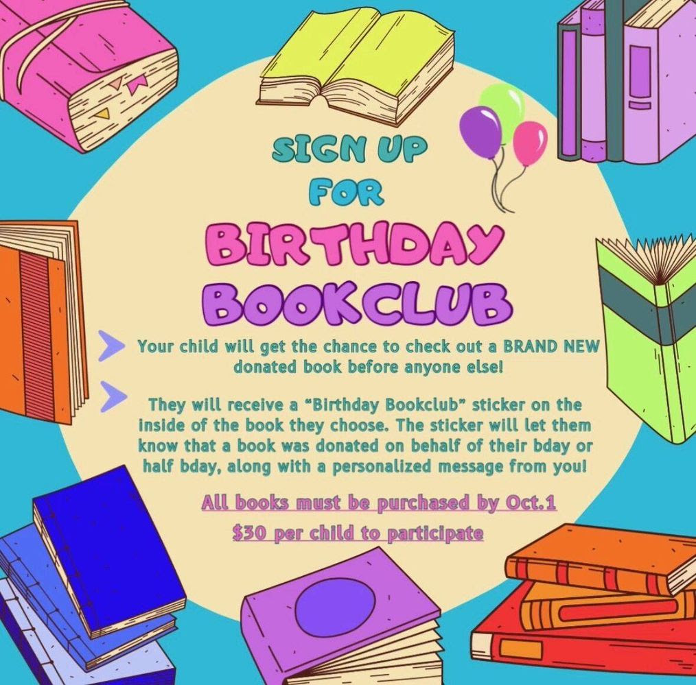 Sign up for Birthday Book Club